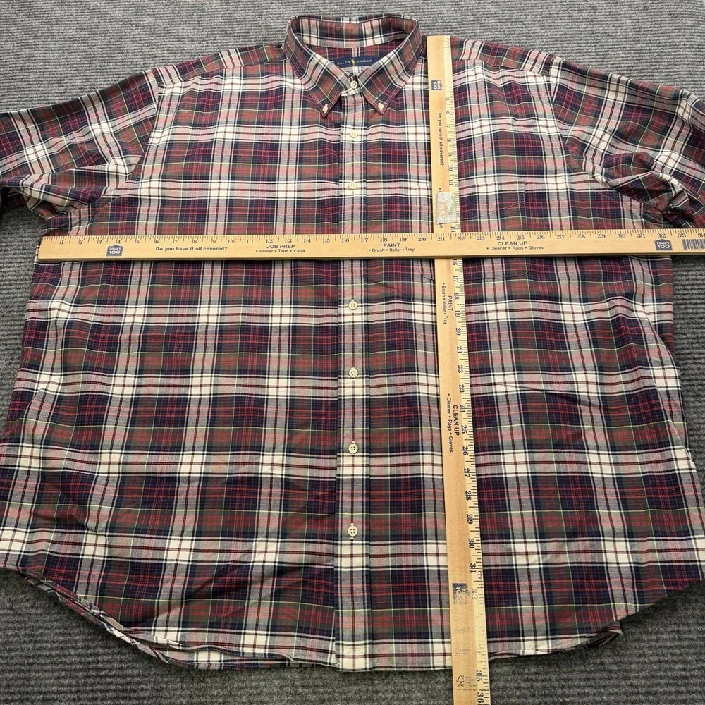 Polo Ralph Lauren Oxford Button Down Shirt Classic Fit Mens 4XB Multicolor Plaid